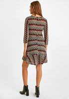 Bayan Çok Renkli Desenli Kısa Elbise