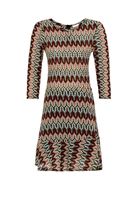 Bayan Çok Renkli Desenli Kısa Elbise