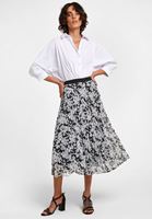 Bayan Çok Renkli Beli Lastikli Midi Boy Etek