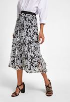 Bayan Çok Renkli Beli Lastikli Midi Boy Etek