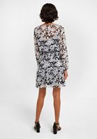 Bayan Çok Renkli Çiçek Desenli Mini Elbise