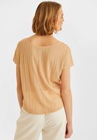 Bayan Krem Bot Yaka Kolsuz Top