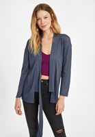 Bayan Gri Beli Bağlamalı Hırka