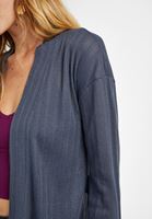 Bayan Gri Beli Bağlamalı Hırka