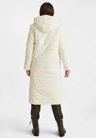 Bayan Beyaz Uzun Şişme Mont