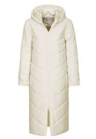 Bayan Beyaz Uzun Şişme Mont