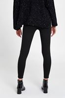 Bayan Siyah Fermuar Cep Detaylı Tayt