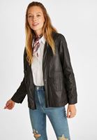 Bayan Siyah Cep Detaylı Yağmurluk