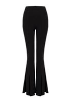Flare Pantolon ve Dikişsiz Crop Top Kombini