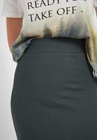 Bayan Yeşil Midi Boy Volanlı Etek