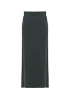 Bayan Yeşil Midi Boy Volanlı Etek