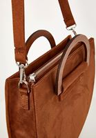 Bayan Kahverengi Askılı Süet Çanta