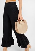 Bayan Ekru Askılı Süet Çanta