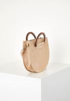 Bayan Ekru Askılı Süet Çanta