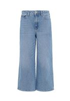 Bayan Mavi Yüksek Bel Culotte Denim Pantolon