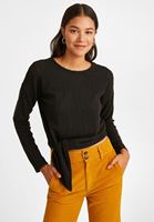 Bayan Siyah Yandan Bağlama Detaylı Bluz