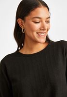 Bayan Siyah Yandan Bağlama Detaylı Bluz