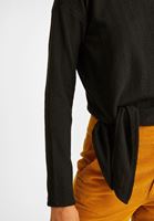 Bayan Siyah Yandan Bağlama Detaylı Bluz