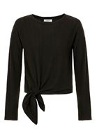 Bayan Siyah Yandan Bağlama Detaylı Bluz