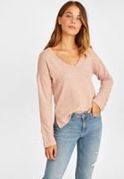 Bayan Pembe Düğme Detaylı Bluz