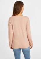 Bayan Pembe Düğme Detaylı Bluz