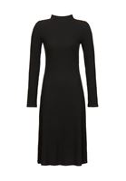 Bayan Siyah Balıkçı Yaka Midi Boy Elbise