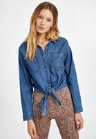 Bayan Mavi Denim Gömlek