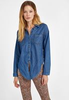 Bayan Mavi Denim Gömlek