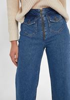 Bayan Mavi Ultra Yüksek Bel Denim Pantolon