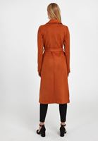 Bayan Turuncu Kemer Detaylı Süet Ceket