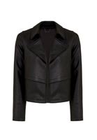 Bayan Siyah Şal Yaka Süet Ceket