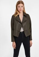 Bayan Yeşil Şal Yaka Süet Ceket