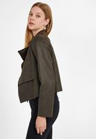 Bayan Yeşil Şal Yaka Süet Ceket