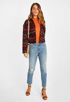Bayan Turuncu Kolu Yırtmaç Detaylı Bluz