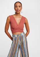 Bayan Kiremit Kruvaze Detaylı Kısa Atlet