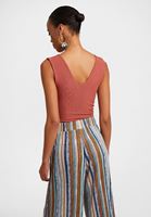 Bayan Kiremit Kruvaze Detaylı Kısa Atlet