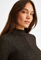 Bayan Siyah Yüksek Yaka Bluz