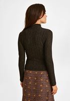 Bayan Siyah Yüksek Yaka Bluz