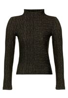 Bayan Siyah Yüksek Yaka Bluz