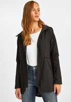 Bayan Siyah Kapüşonlu Yağmurluk