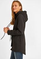 Bayan Siyah Kapüşonlu Yağmurluk