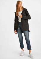 Bayan Siyah Kapüşonlu Yağmurluk