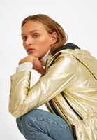 Bayan Altın Kapüşonlu Yağmurluk
