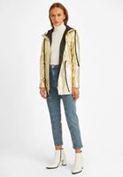 Bayan Altın Kapüşonlu Yağmurluk