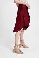 Bayan Bordo Volan Detaylı Etek
