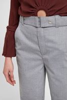 Bayan Gri Kemerli Bol Paça Pantolon