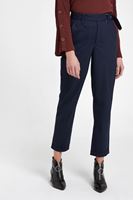 Bayan Lacivert Kemerli Bol Paça Pantolon