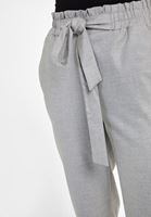 Bayan Gri Ultra Yüksek Bel Detaylı  Pantolon