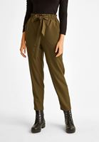 Bayan Yeşil Ultra Yüksek Bel Detaylı  Pantolon