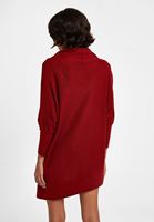 Bayan Kiremit Fermuar Detaylı Asimetrik Hırka